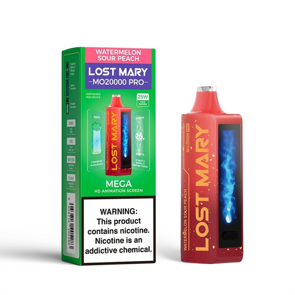LostMaryMO20K Pro Watermelon Sour Peach Watermelon Sour Peach Lost Mary MO20000 PRO