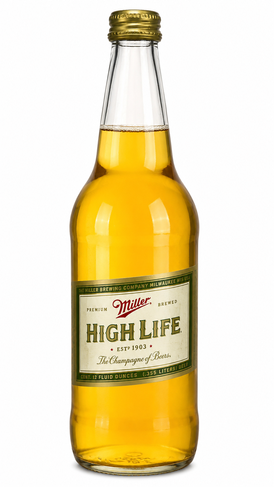 Miller High Life Beer Bottle Miller High Life Beer Bottle