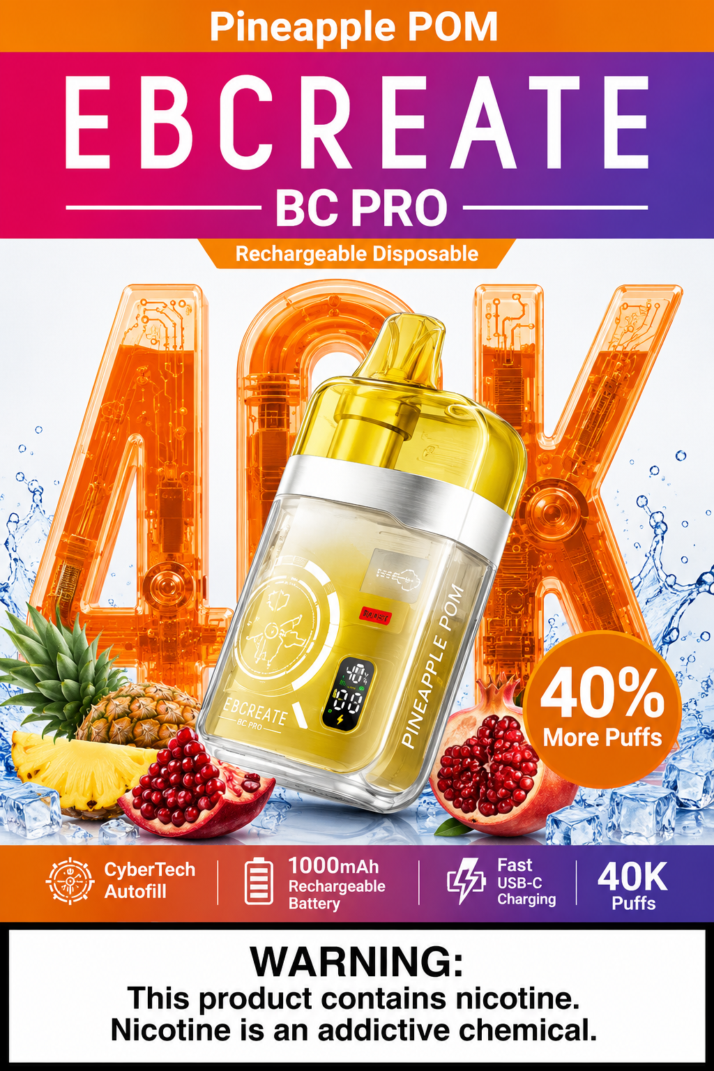 EBCREATE BC PRO Pineapple POM 40K EBCREATE BC PRO Pineapple POM 40K