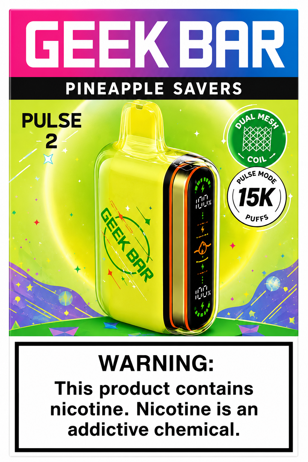 Geek Bar Pulse 2 Pineapple Savers 15k Geek Bar Pulse 2 Pineapple Savers 15k