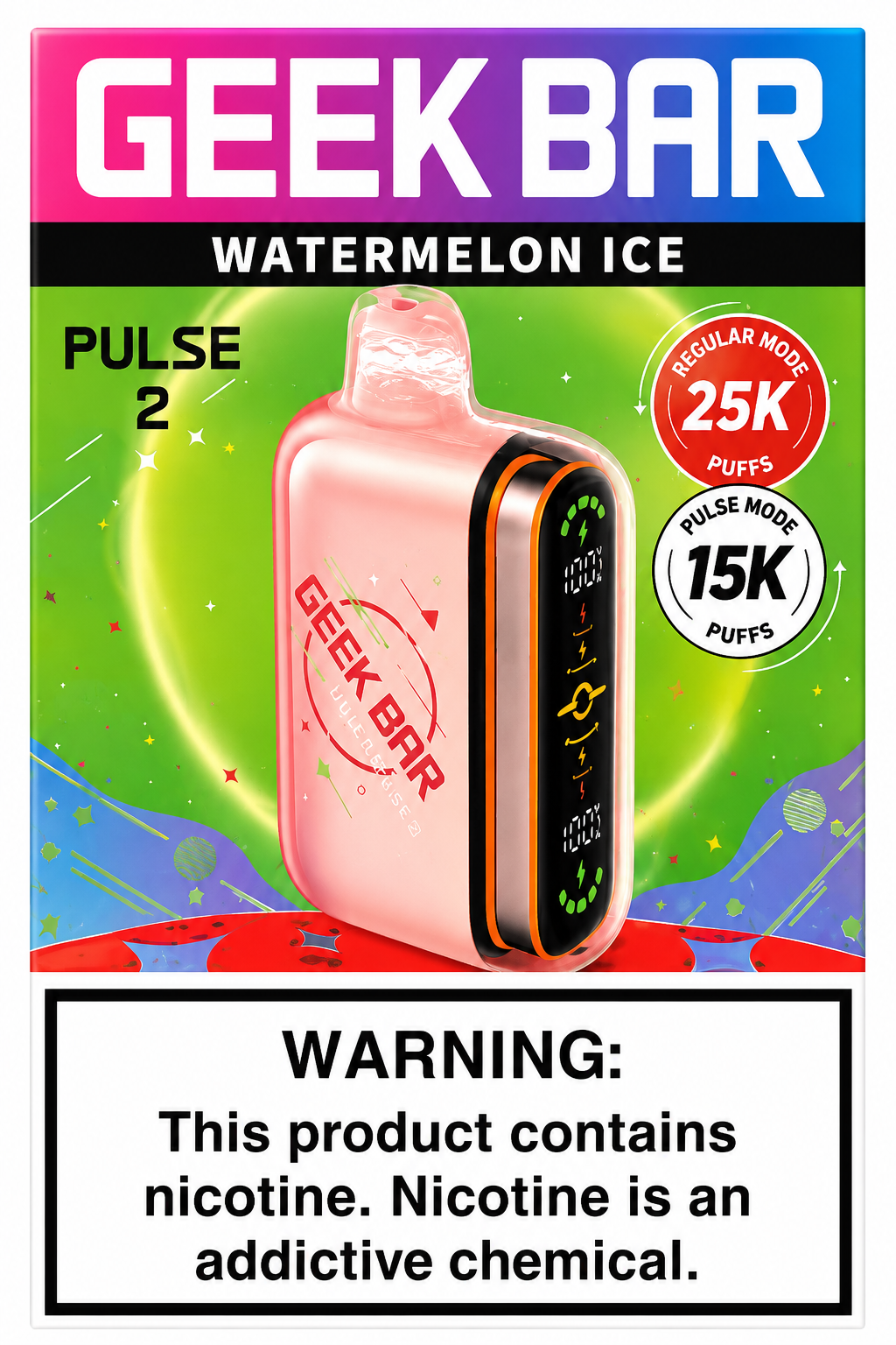 Geek Bar Pulse 2 Watermelon Ice 15k Geek Bar Pulse 2 Watermelon Ice 15k