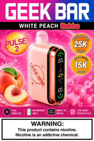 Geek Bar Pulse 2 White Peach Hubba
