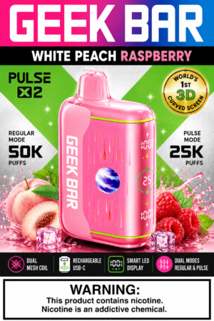 Geek Bar Pulse X2 White Peach Raspberry