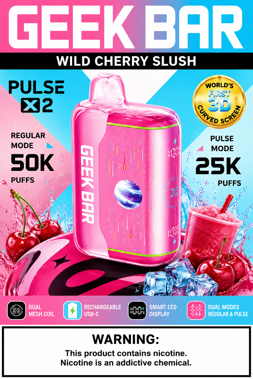 Geek Bar Pulse X2 Wild Cherry Geek Bar Pulse X2 Wild Cherry
