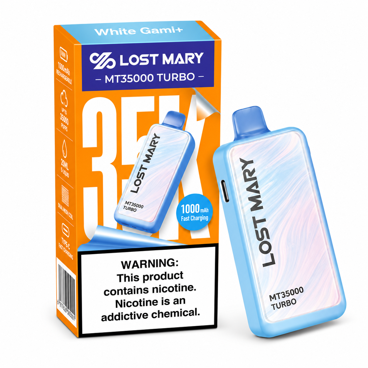 lost mary turbo white gami Buy LOST MARY MT35000 Turbo White Gami+ Disposable Vape Online
