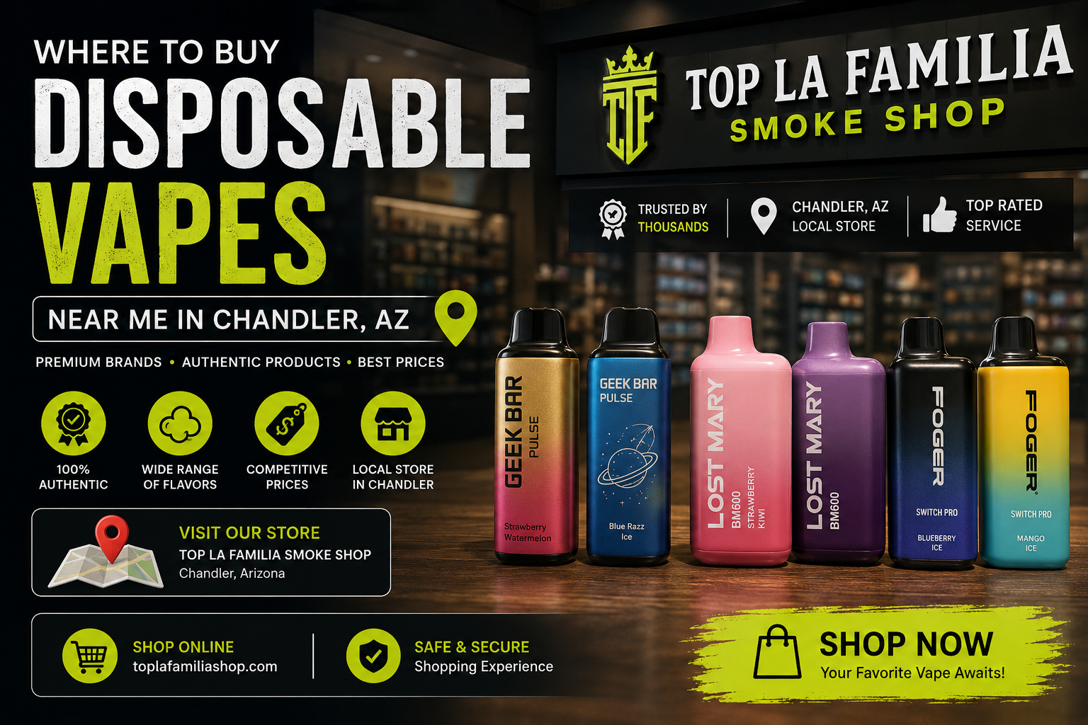 Buy Disposable Vapes Near Me in Chandler, AZ