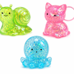 Glitter Animal Squishy Toy – Colorful Translucent Sensory Squeeze Toy