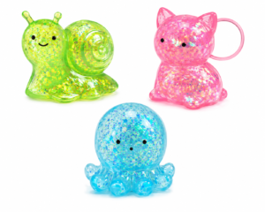 Glitter Animal Squishy Toy – Colorful Translucent Sensory Squeeze Toy