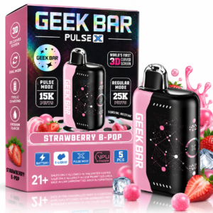 Strawberry B-Pop Geek Bar Pulse X 25K Disposable Vape