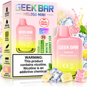 Geek Bar Meloso Mini 1500 Puffs – White Gummy Ice