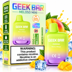 Geek Bar Meloso Mini 1500 Puffs Disposable Vape – Mexico Mango
