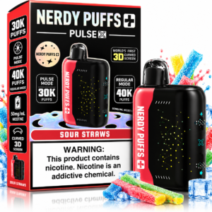 Nerdy Puffs Pulse X 40K Disposable Vape – Sour Straws