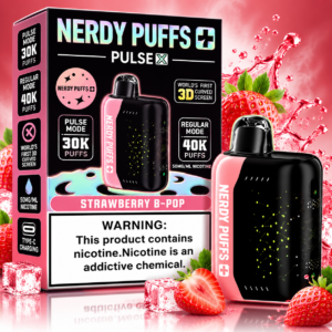 Nerdy Puffs Pulse X 40K Strawberry B-Pop Vape