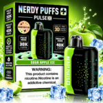 Nerdy Puffs Pulse X 40K Disposable Vape – Sour Apple Ice