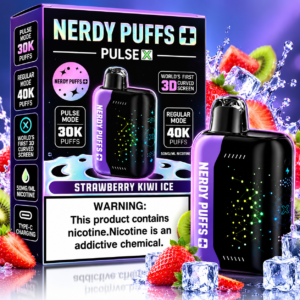 Nerdy Puffs Pulse X 40K Disposable Vape – Strawberry Kiwi Ice