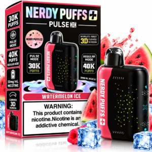 Nerdy Puffs Pulse X 40K Disposable Vape – Watermelon Ice