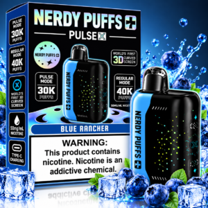 Nerdy Puffs Pulse X 40K Disposable Vape – Blue Rancher