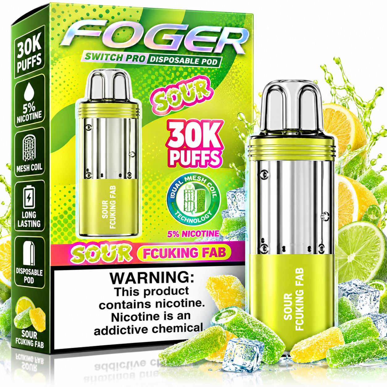 634 Foger Switch Pro 30K Disposable Pod β Sour Fcuking Fab - Image 1