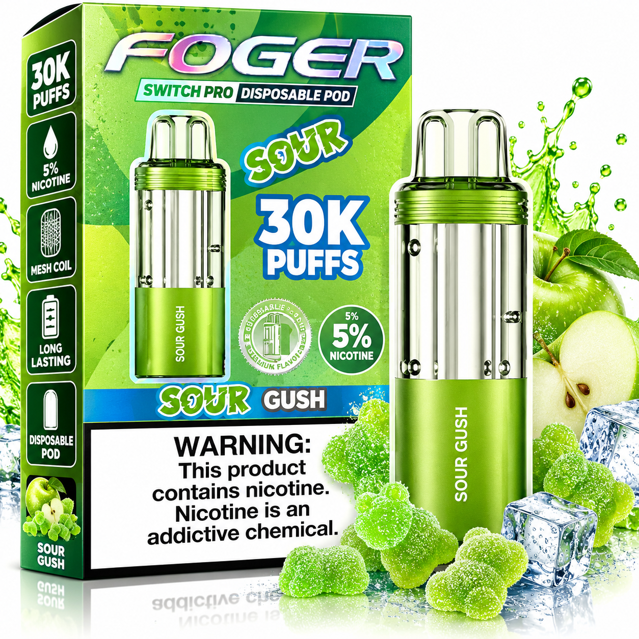 635 Foger Switch Pro 30K Disposable Pod β Sour Gush - Image 1