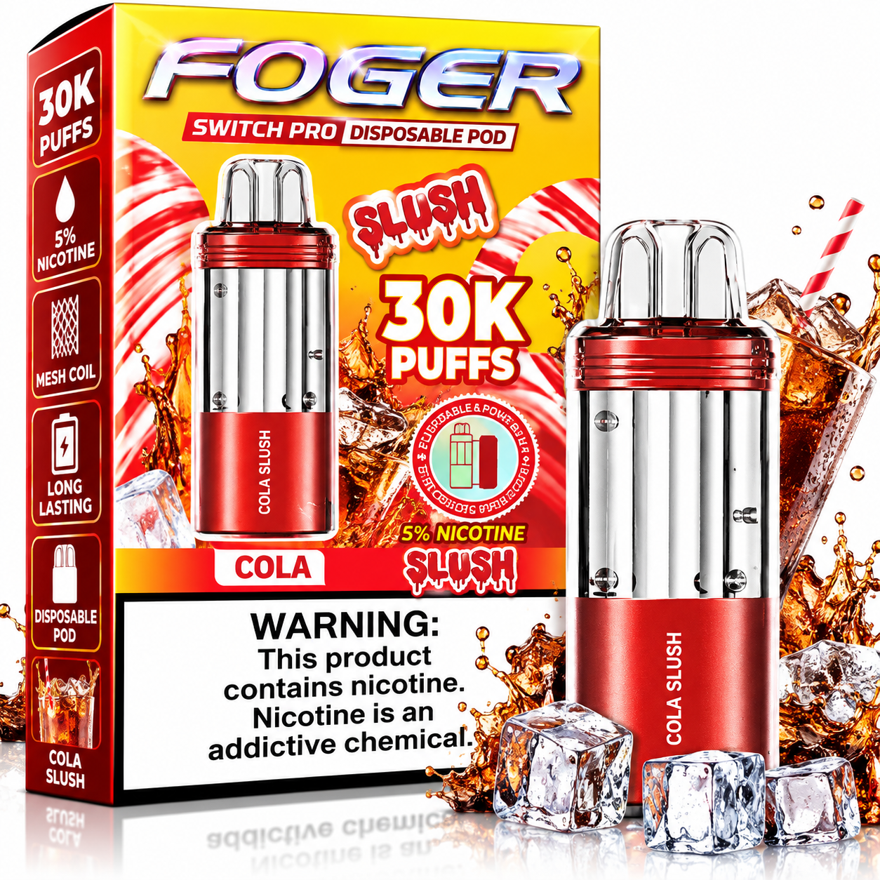 644 Foger Switch Pro 30K Disposable Pod β Cola Slush - Image 1